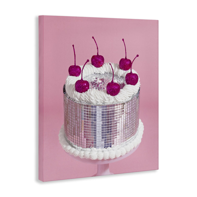 Disco Pattern Cake Canvas Wall Art by LISH Creative, 20" H x 16" W