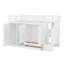 Lit mezzanine avec tablettes, armoires et tiroirs-644738547