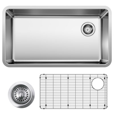 Formera 33" L x 18" W Undermount Kitchen Sink with Accessories