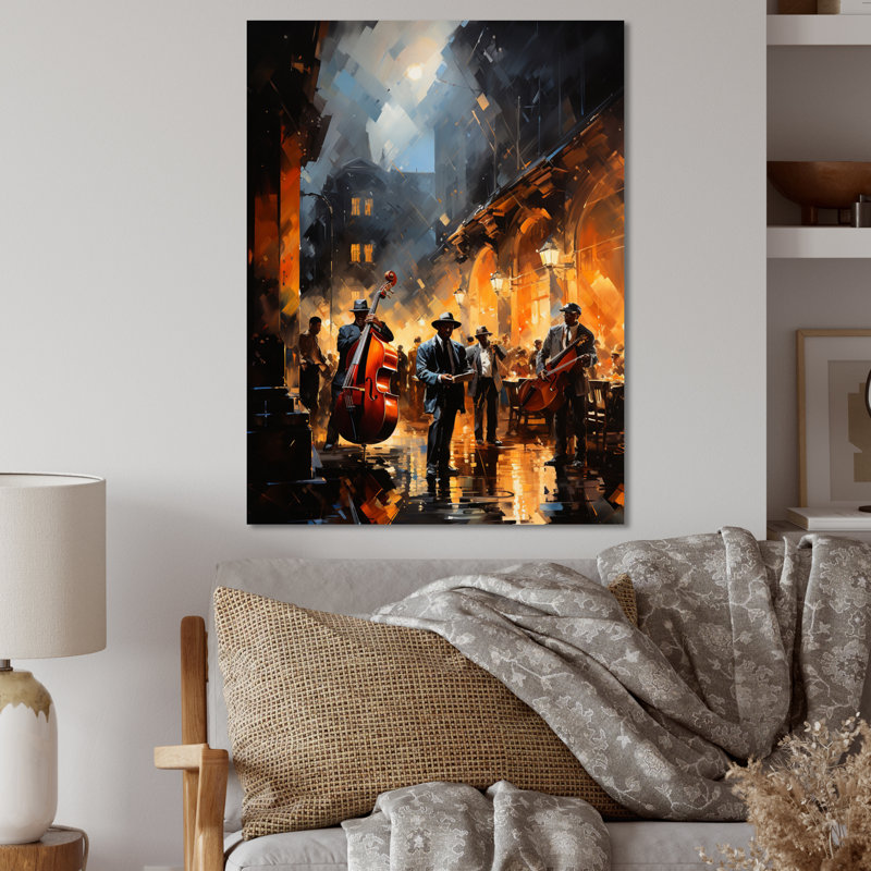 Jazz Harlem Renaissance IV - impression d'art en métal afro-américain, H 20 po x l 12 po