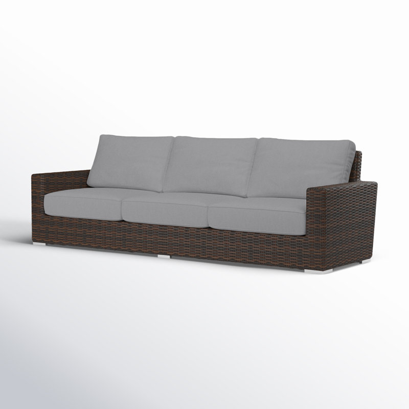 Naomie Patio Sofa with Sunbrella® Cushions, Canvas Granite Sunbrella® Canvas