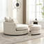 Saugus Indoor 360° Swivel Chenille Chaise Lounge with Storage Ottoman