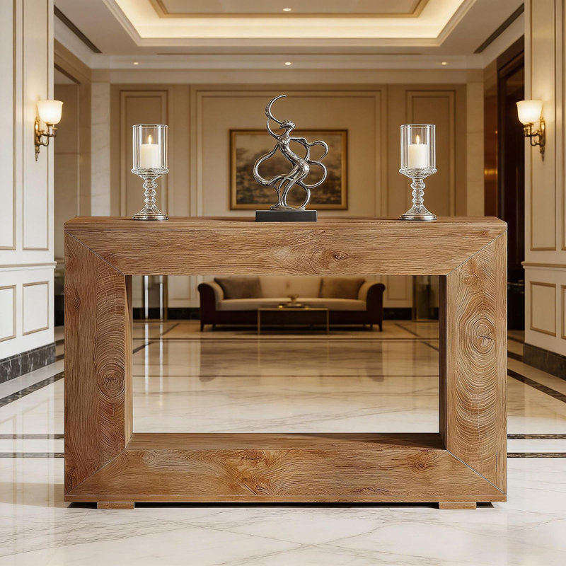 Canapé d'entrée moderne, console en bois