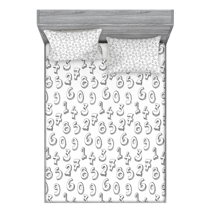 Microfiber Sheet Set, Full Sheet Set with Fitted Sheet
