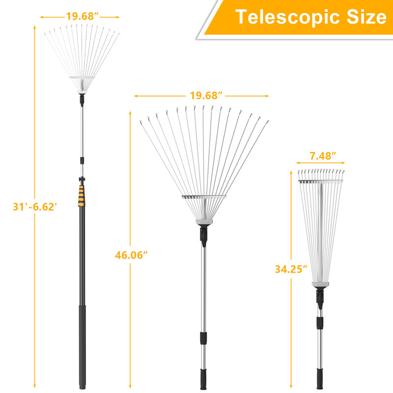 Adjustable Telescopic Roof & Yard Rake