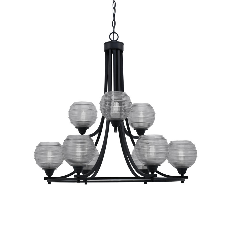 Paramount 9 Light Uplight Chandelier, White