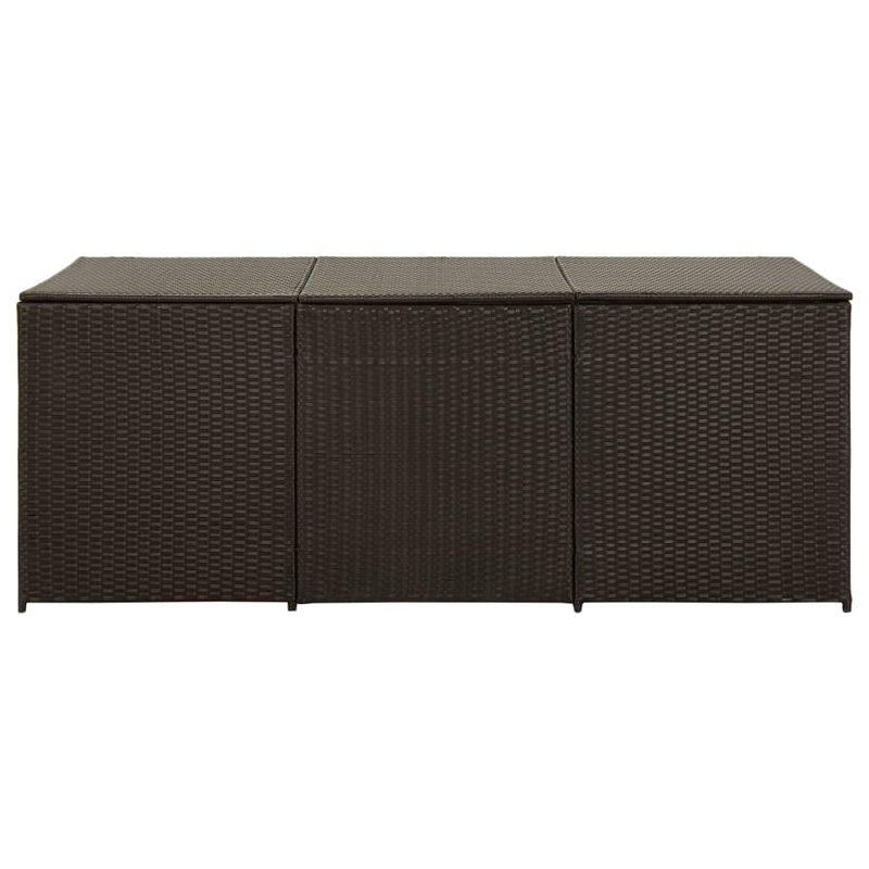 Latitude Run® Water Resistant Poly Rattan Deck Box, Brown