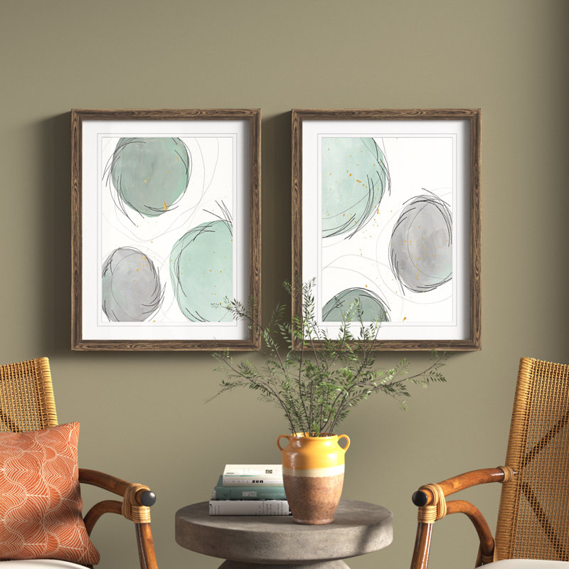 « encircleed orbites i » par vincent van gogh-2 pièces, ensemble de 2 reproductions d’art sur image, Blanc