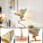 Mosaic Stained Glass Style Accent Table Lamp With Gold Finsh, 3-Color Dimmable Led Light
