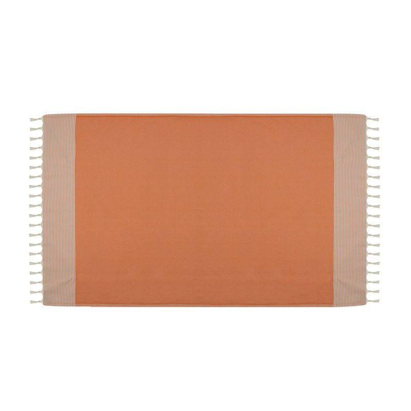 Serviette de plage 100% coton Clery, Orange
