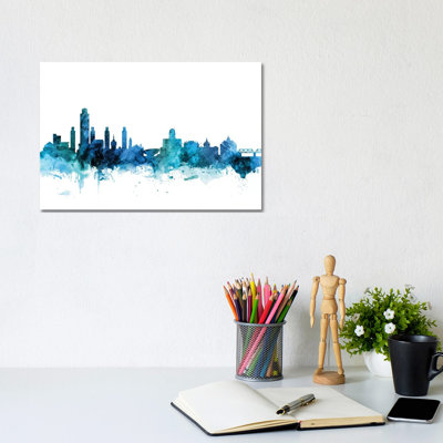 Albany, New York Skyline by Michael Tompsett - 1 Piece Wrapped Canvas Wall Art