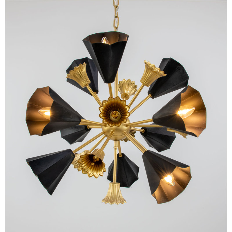 Donatello 10 - Light Chandelier, Gold/Black