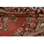 Tapis rouge / beige en laine noué à la main de conception unique 4 pi 2 po x 6 pi 6 po Hamond Hamond