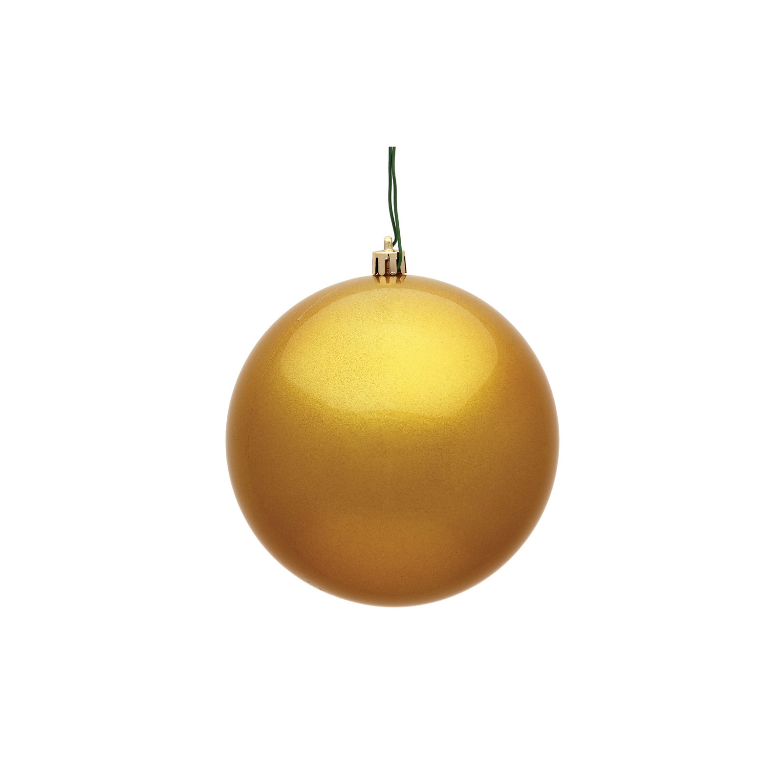 Holiday Décor Ball Ornament, Honey Gold , 4" H x 4" W x 4" D
