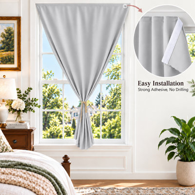 Rideau occultant autocollant, sans perçage ni tringle, facile à installer, pour préserver votre intimité dans une chambre, une chambre d'enfant, un salon ou un bureau à domicile.