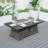 Arayeli Rectangle Aluminum Liquid Propane Smokeless Fire Pit Table-1105408789