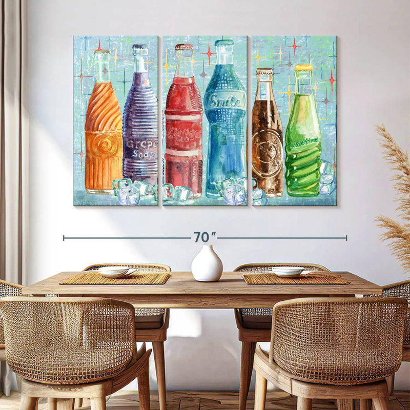 Yarlin Soda Bottles, 42" H x 65" W