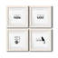 Had Me at Meow - Ensemble de 4 pièces d'art textuel sur toile-431127121-431127126