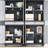 Metal Garage Storage Cabinet with Locking Doors and Adjustable Shelves, Rolling Tool Storage Cabinet with 4 Wheels and 1 Drawer