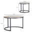 Ensemble de 2 tables gigognes rondes, ensemble de tables basses empilables, table à thé