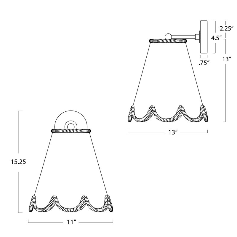 Summer Outdoor Sconce, 15.25" H x 11" W x 13" D