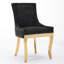 Chaises de salle à manger en chenille, chaises d'appoint modernes noires, pieds, ensemble de 2-1850706290