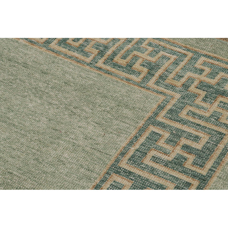 Distressed Homage Hand Knotted Wool Animal Print Area Rug, Rectangle 8' x 10'