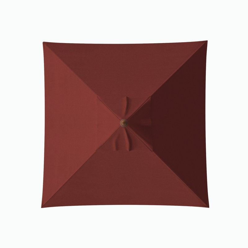 Parasol de marché 6 pi Nicodem, Toile Sunbrella® rouge Jockey
