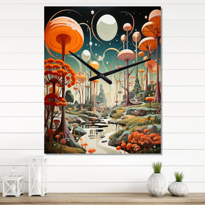 Jerion - Abstract Mid Century Wall Clock