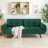 Kazal 75.39" Full / Double Wide Upholstered Split Tufted Back Convertible Sofa-1032690632