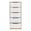 Commode verticale H 42 po, 5 tiroirs, commode verticale / chêne clair-743985859