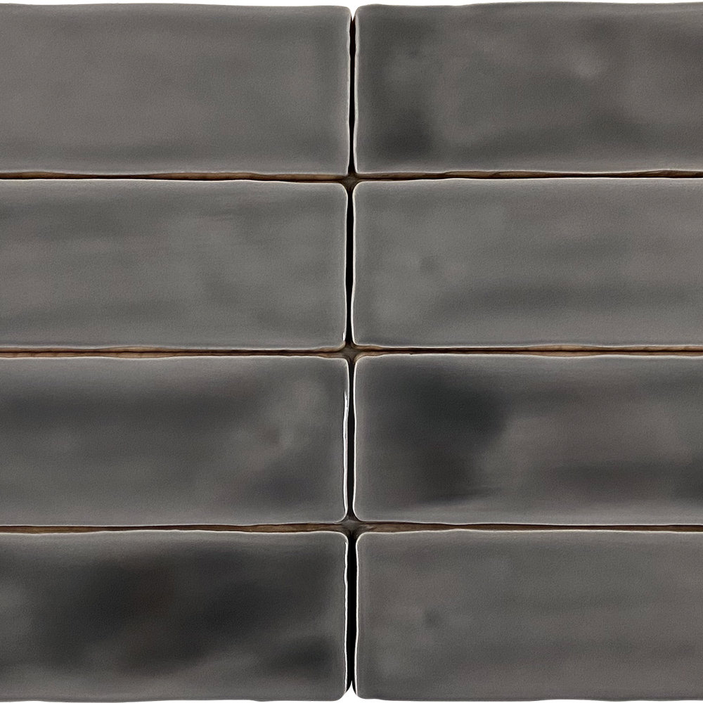 Lake Como 2" x 10" Glossy Tile, Grafito