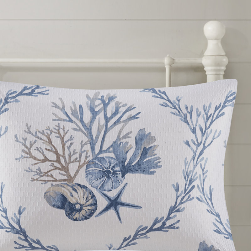 Blue and White Cotton Nautical 7-Piece Duvet Cover Set