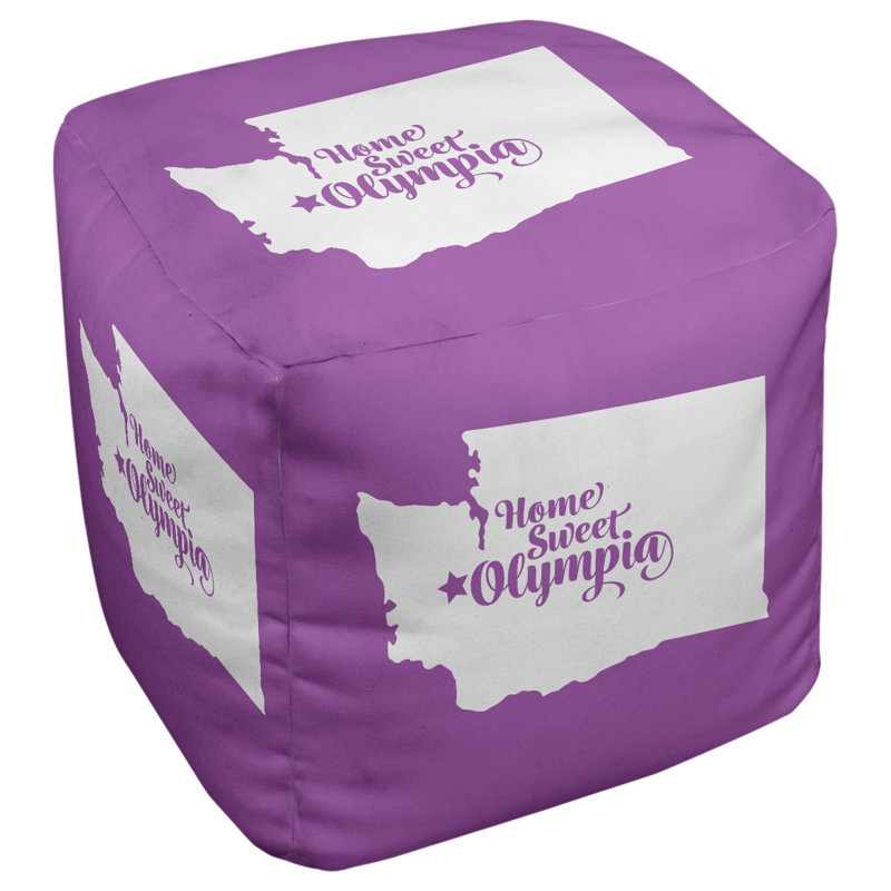 Repose-pieds cubique olympia washington, Violet