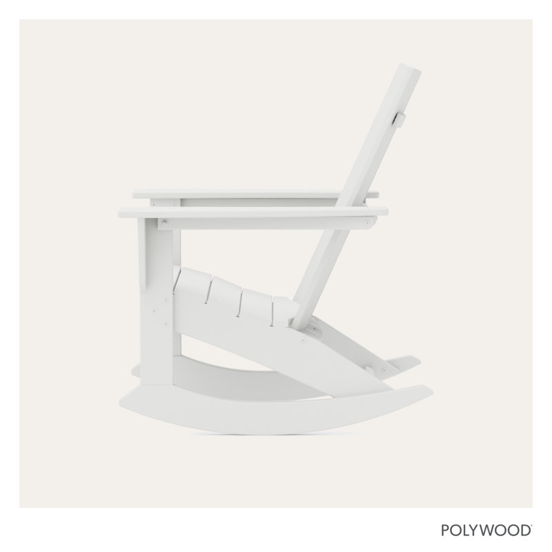 POLYWOOD Modern Adirondack Rocker, White