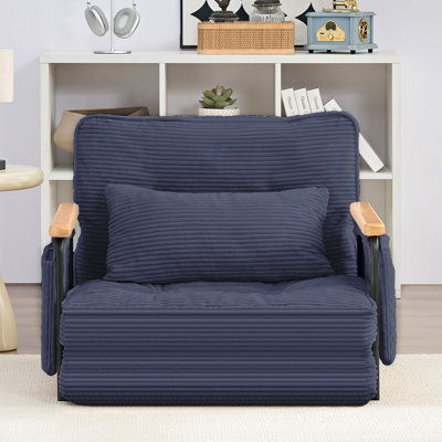 6-Position Adjustable Multi-Functional Recliner Sofa Bed - Ergonomic Chaise Lounge With Side Pockets And Tufted Craft - 180° Flat To 90° Upright - Com by Trule