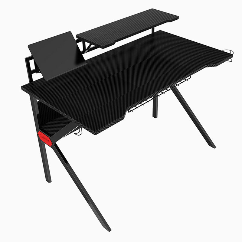 Bureau de jeu ergonomique enduit de PVC, Noir