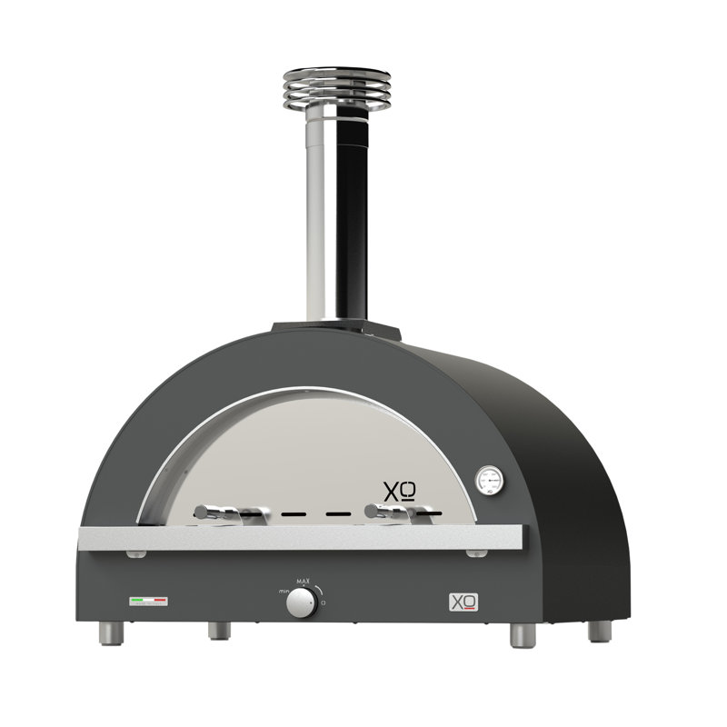 40" Hybrid Gas & Wood Oven, Black