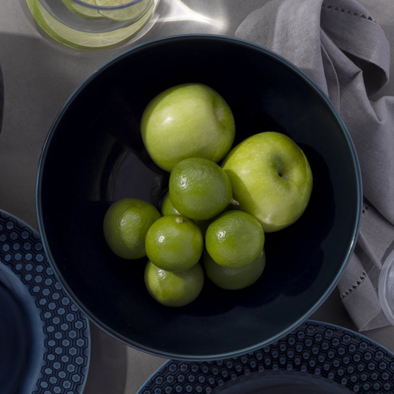 Bol à légumes rond Kikko, 9 po, 68 oz, Océan