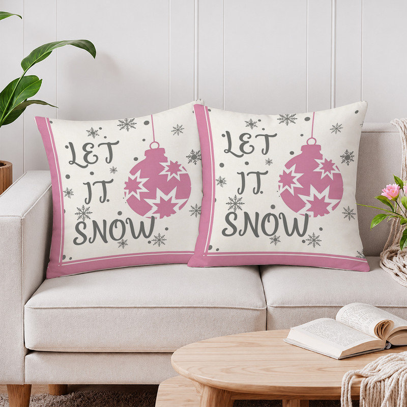 Polyester Pillowcase, Gnome rose et gris