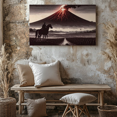 Toile apocalyptique «Cavalier et monochrome», art mural