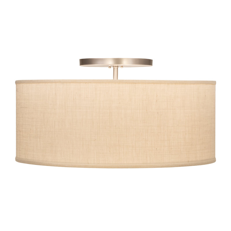 Zionsville Fabric Flush Mount, 14" H x 30" W x 30" D