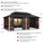 PURPLE LEAF 12' W x 20' D Patio Hardtop Gazebo Double Top Outdoor Screen House Aluminum Solarium Backyard Sun Room