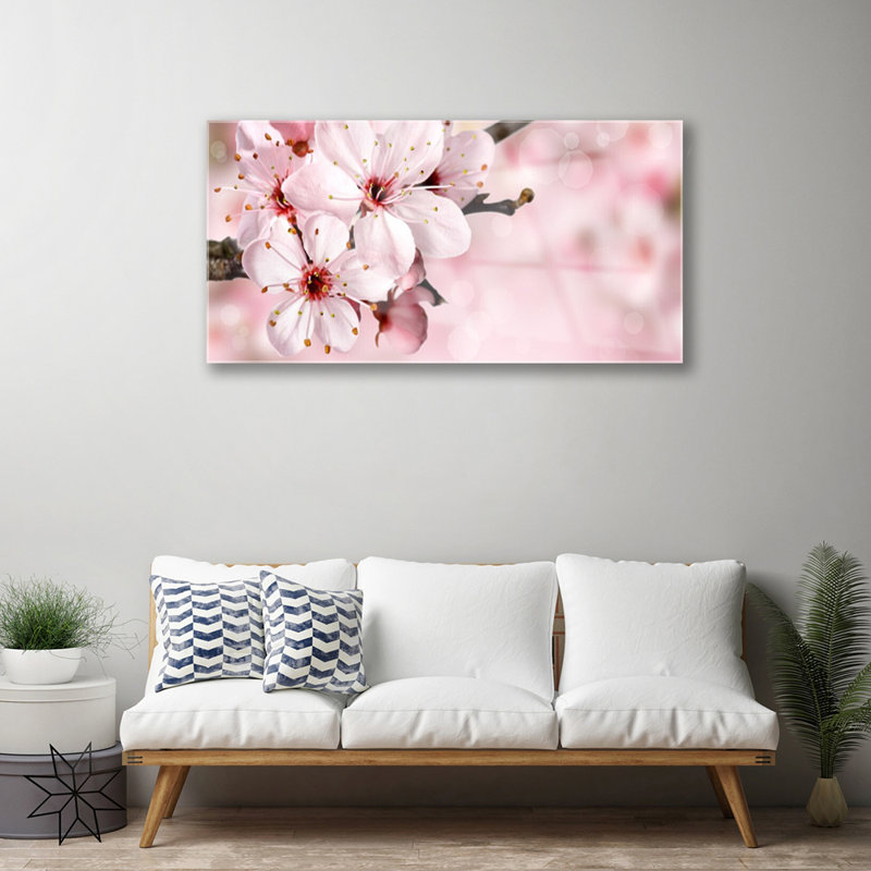 Floral Flowers - Unframed Photograph on Glass