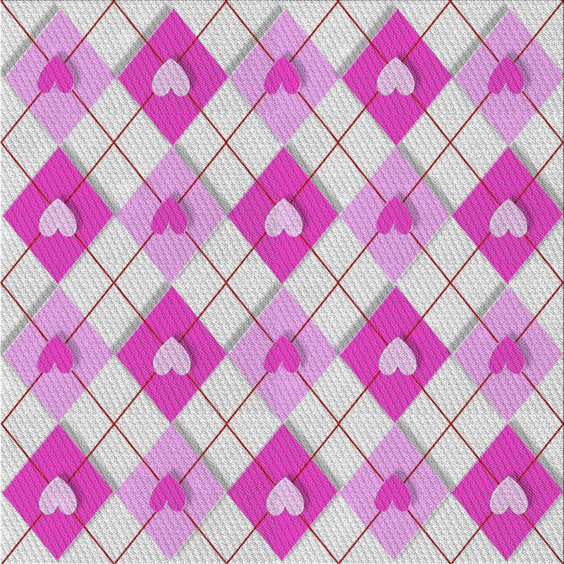 Tapis rose / gris clair Power Loom, Carré 3 pi
