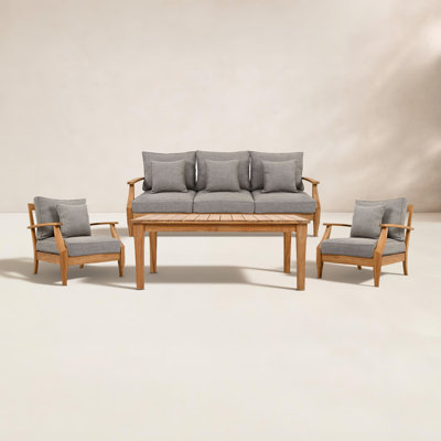 Clairmont 5-Person Teak Patio Seating Group