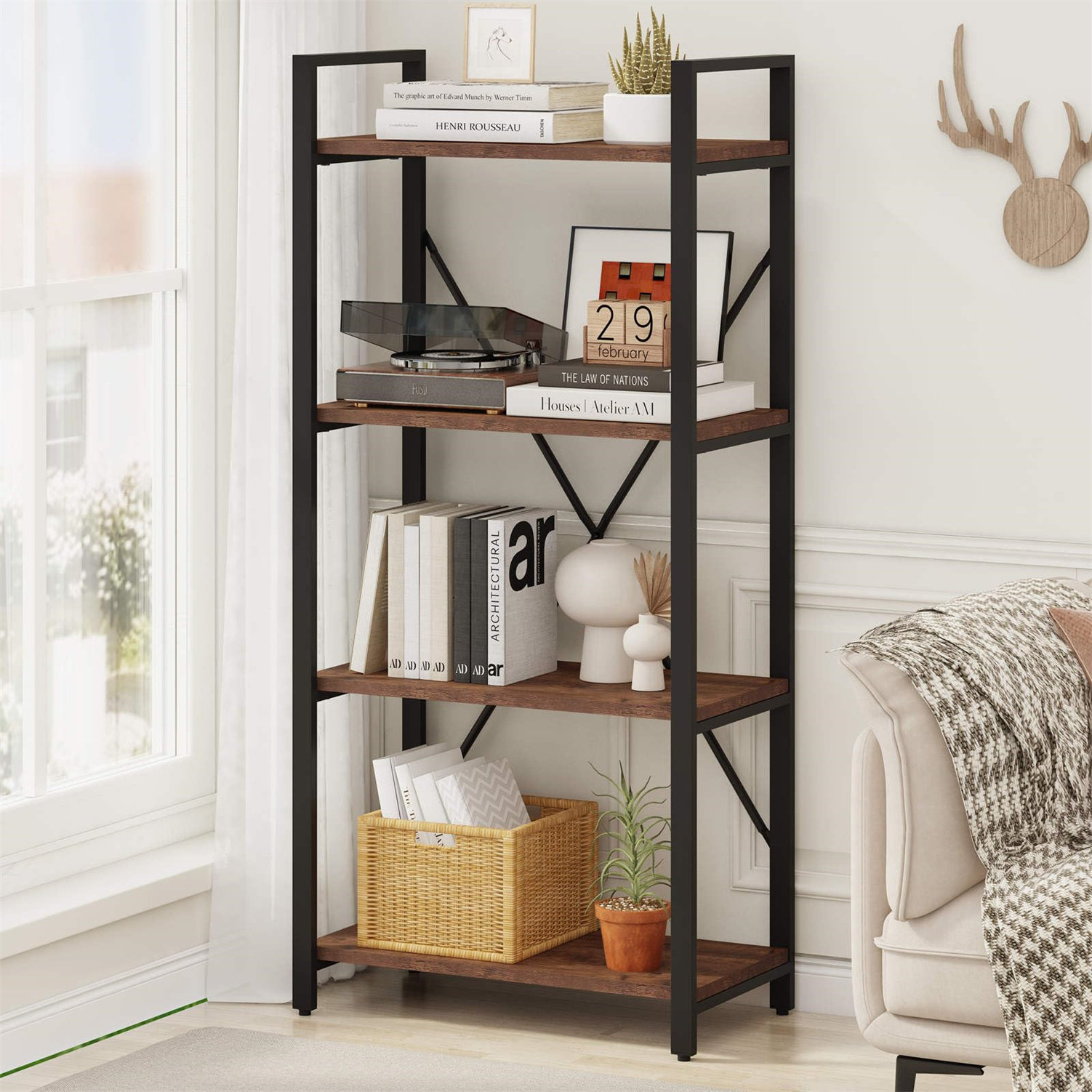 17 Stories Lanarose Etagere Bookcase | Wayfair