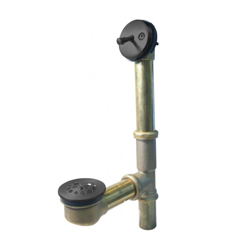 Drain de baignoire avec trop-plein Beehive, Noir mat