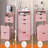 Dressing Table And Stool, 3-In-1 Multifunctional Dressing Table Set, Featuring Three-Color Lighting Modes, Hd Mirror, Two Sliding Drawers, And A Hidden Storage Stool.-283109298