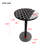 24''W Glass Top Round Bar Table Interactive Cocktail Table With Touch-Sensitive LED Lights & Hook For Kitchen Bistro, Parties